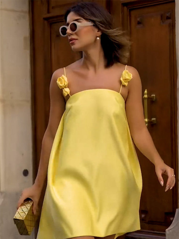 Arlina Backless Rose Charm Dress