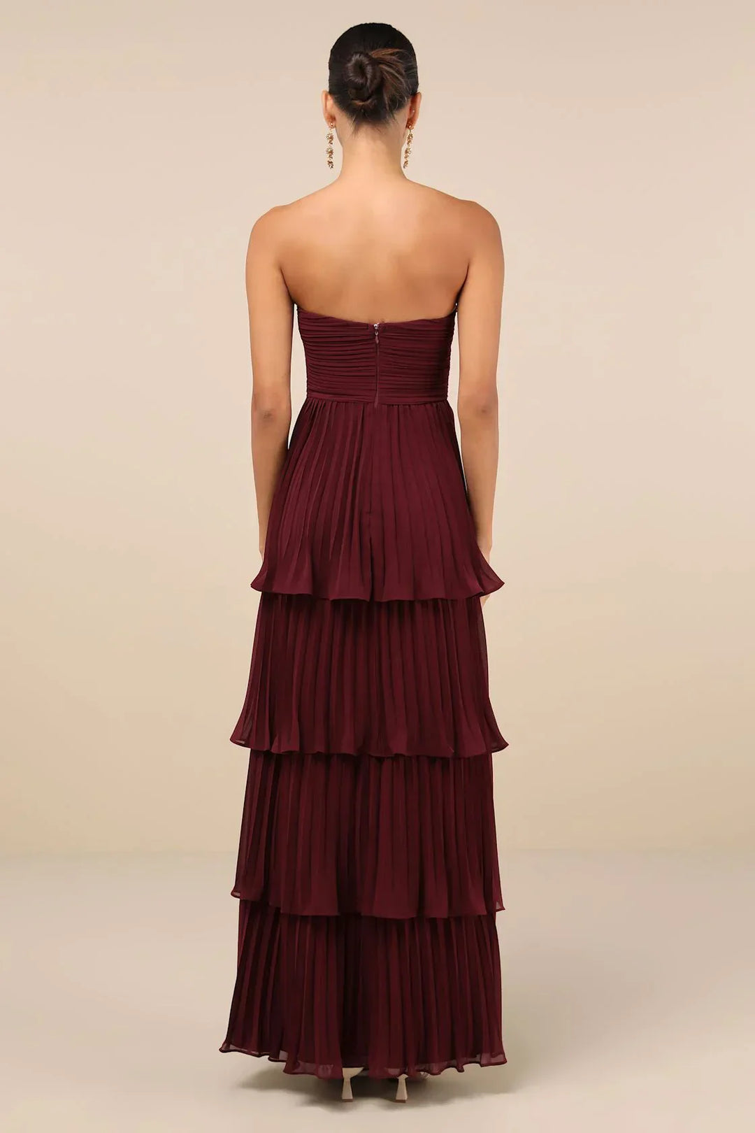 Strapless Tiered Maxi Dress