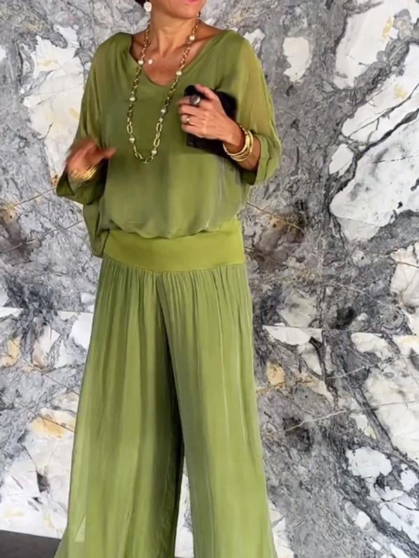 The Elara Chiffon Two-Piece Set