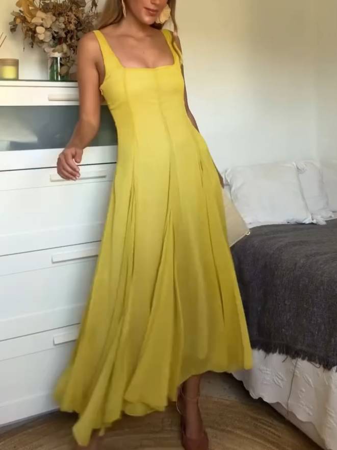 Meliora Strappy Square-Neck Maxi Dress