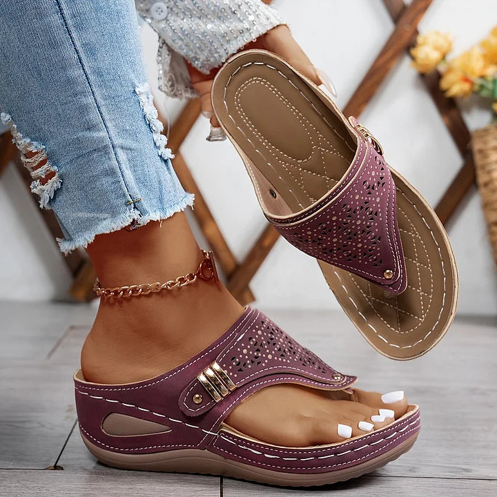 Almira Elegant Comfort Wedge Sandals