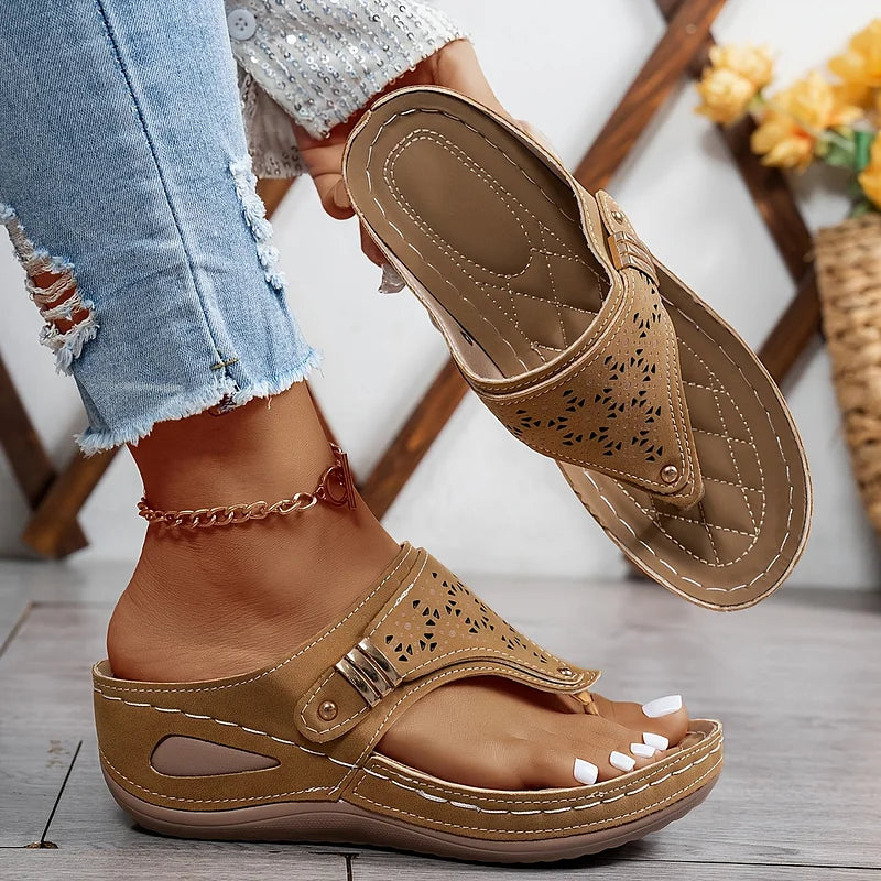 Almira Elegant Comfort Wedge Sandals