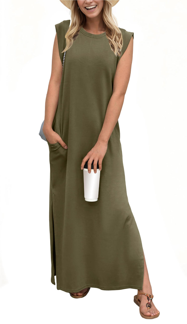 Naomi Relaxed Elegance Wrinkle-Free Maxi Dress