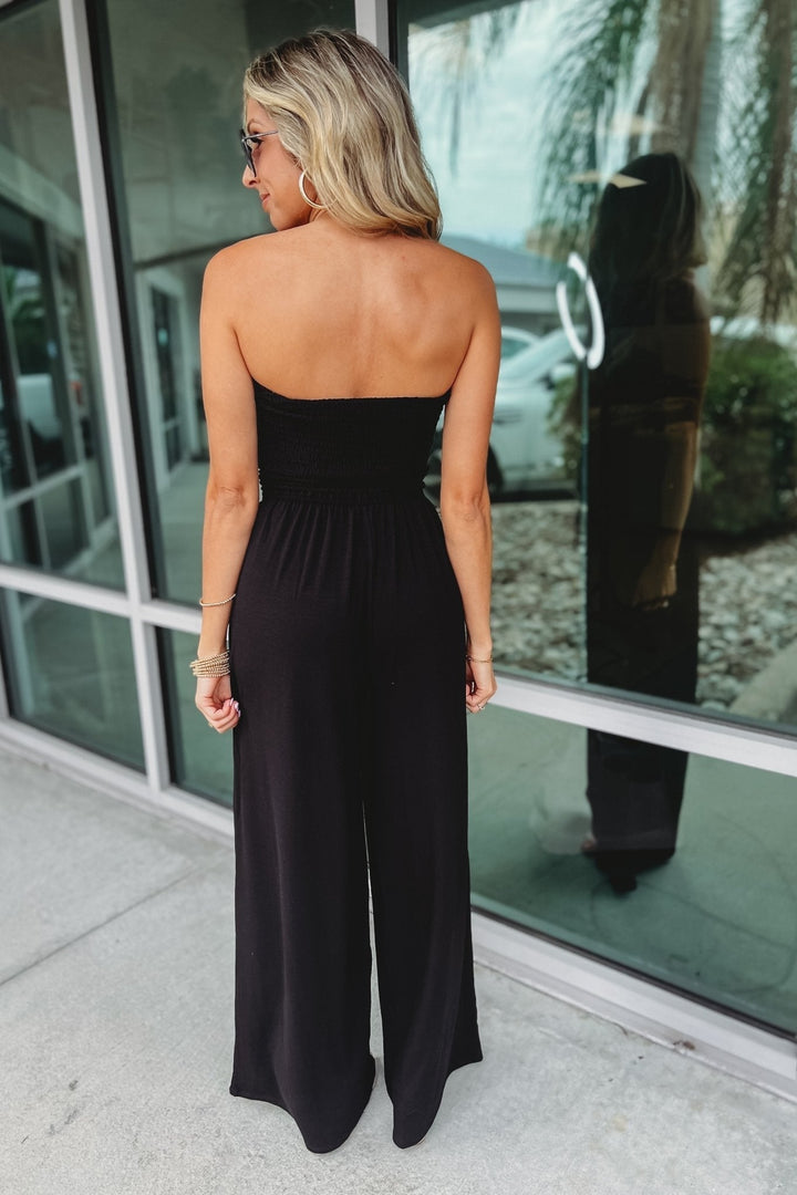 Melani Effortless Style Smocked Jumpsuit