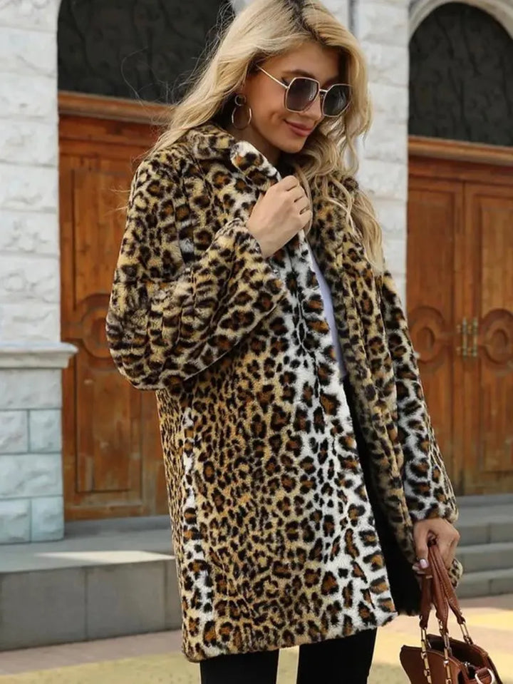 Aria Leopard Faux Fur Coat