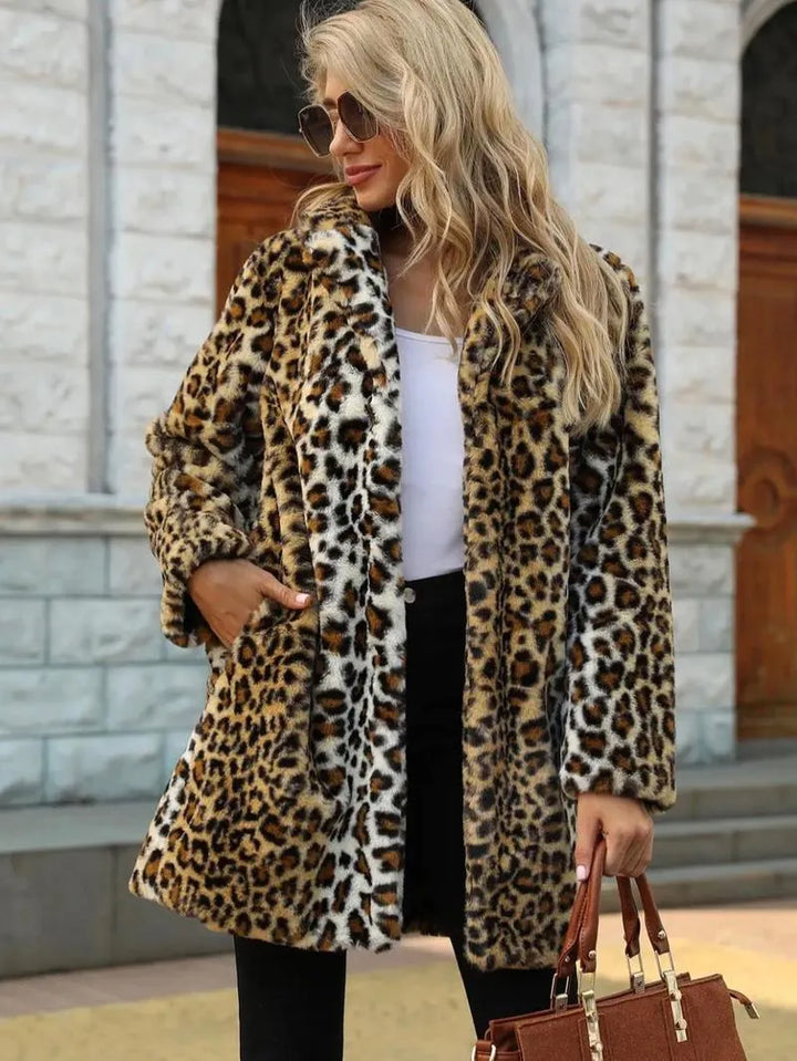 Aria Leopard Faux Fur Coat