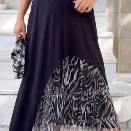 Kaelina Relaxed Fit Asymmetric Long Sleeve Dress