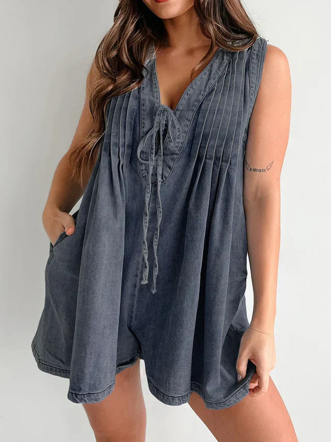 Zariah Go-To One-Piece Denim Romper