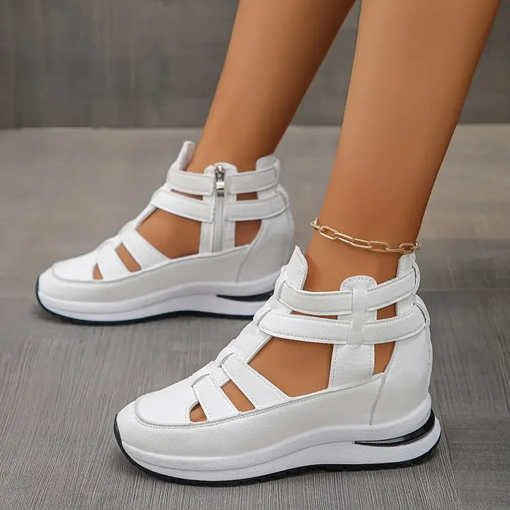 Alayana Trendy Comfy Wedge Sandal with Zipper