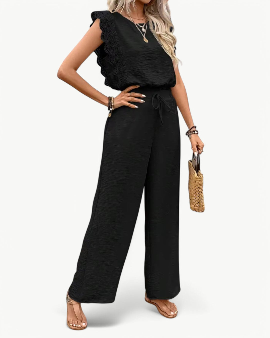 Callie Ruffle Sleeve Jumpsuit