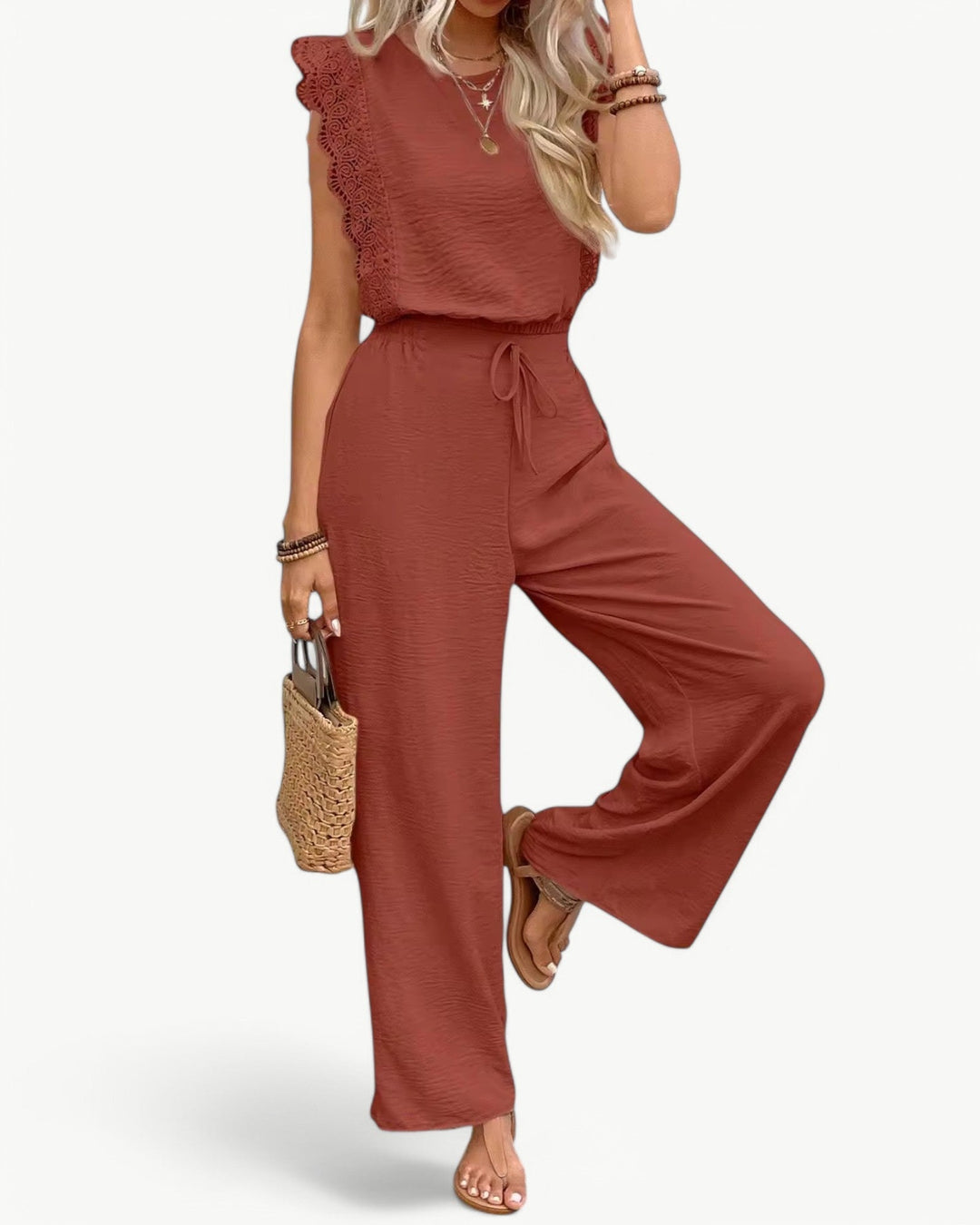Callie Ruffle Sleeve Jumpsuit