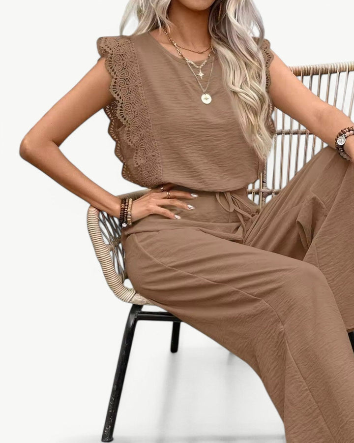 Callie Ruffle Sleeve Jumpsuit