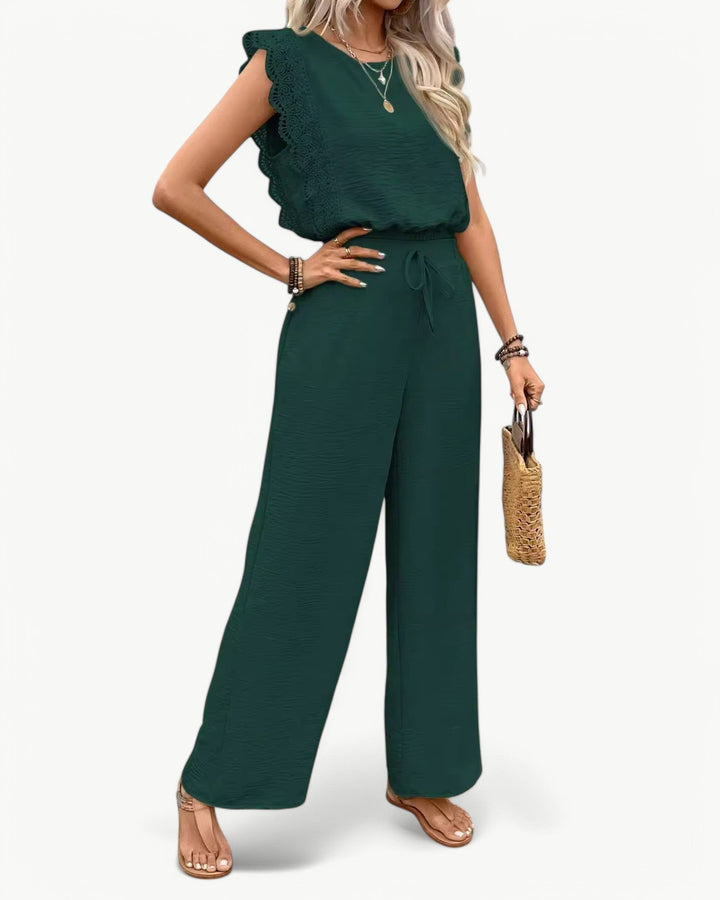 Callie Ruffle Sleeve Jumpsuit
