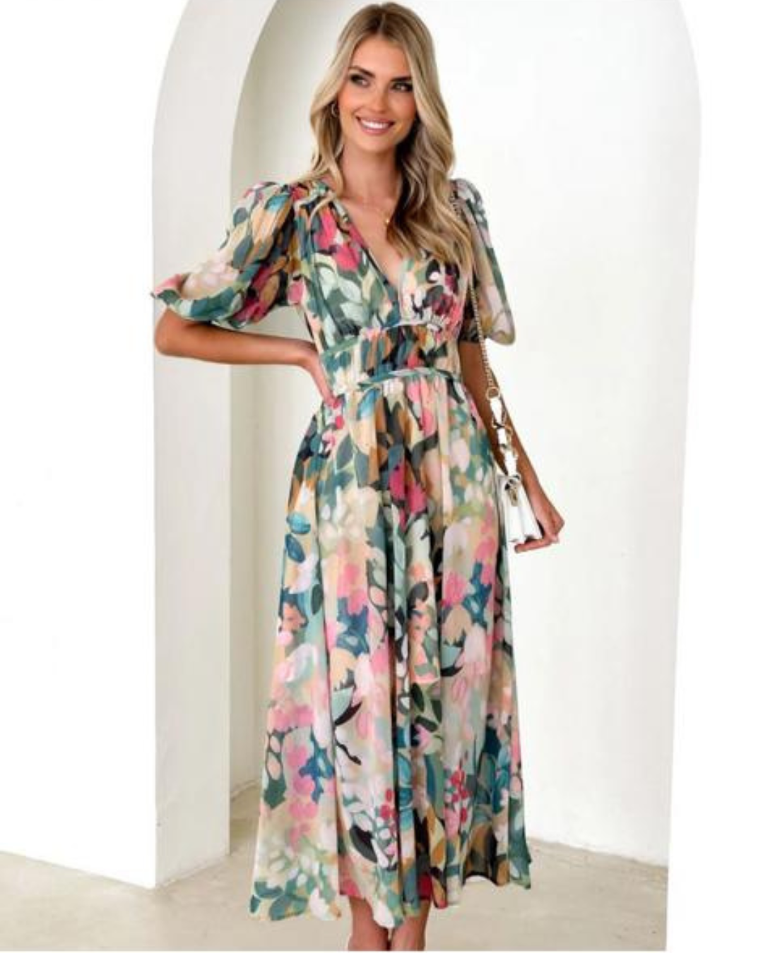 Lyvana Floral Mid-Length Dress