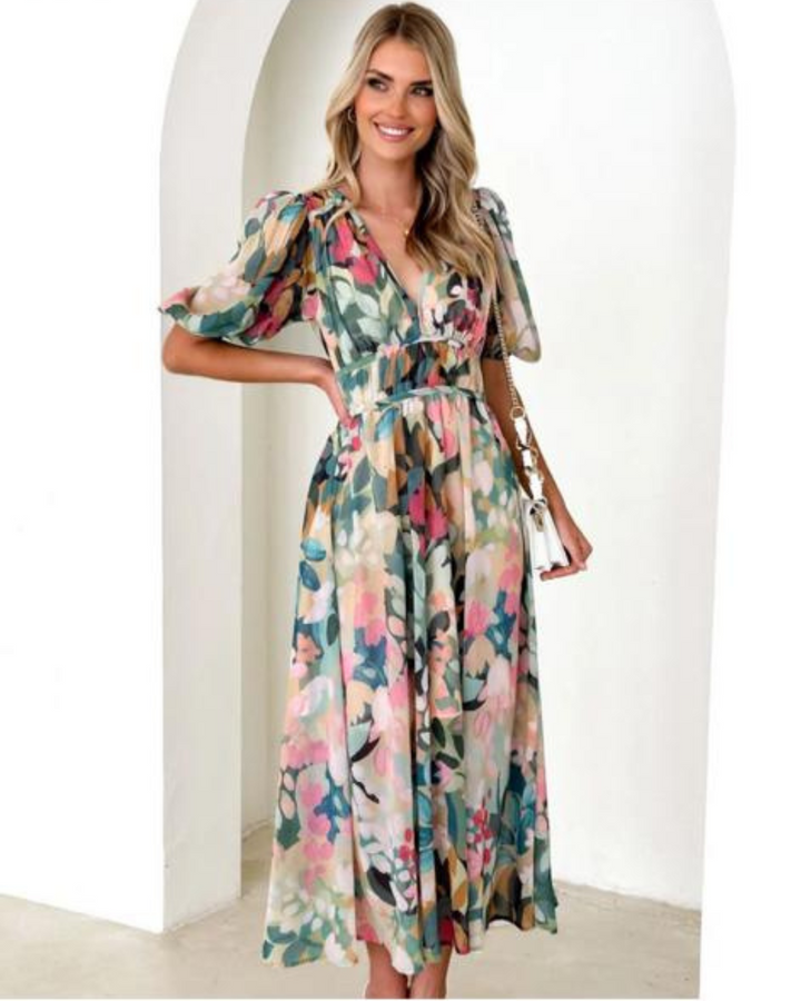 Lyvana Floral Mid-Length Dress