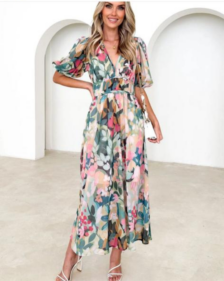 Lyvana Floral Mid-Length Dress