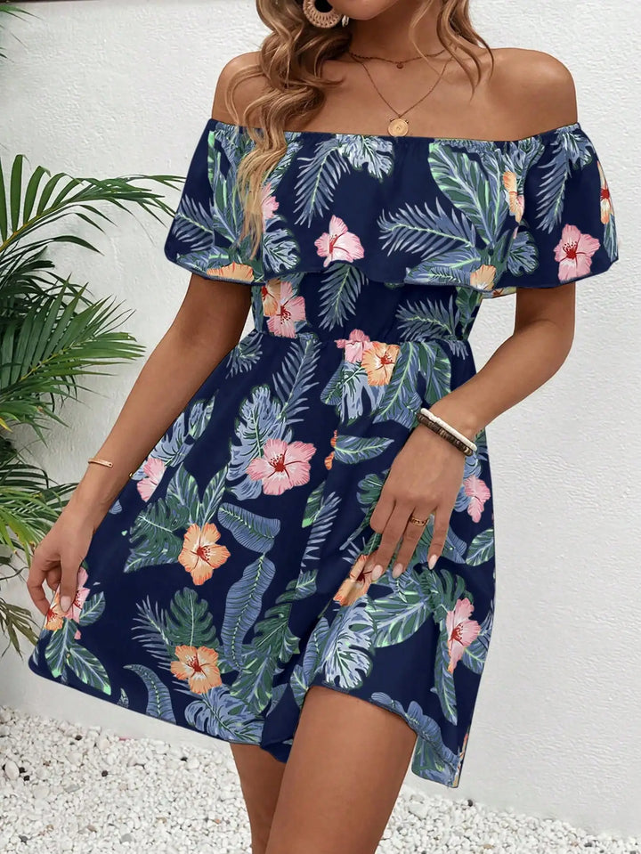 Dania Ruffle Print Midi Dress