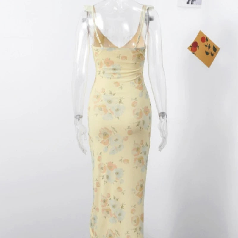 Elira Backless Floral Vacation Dress