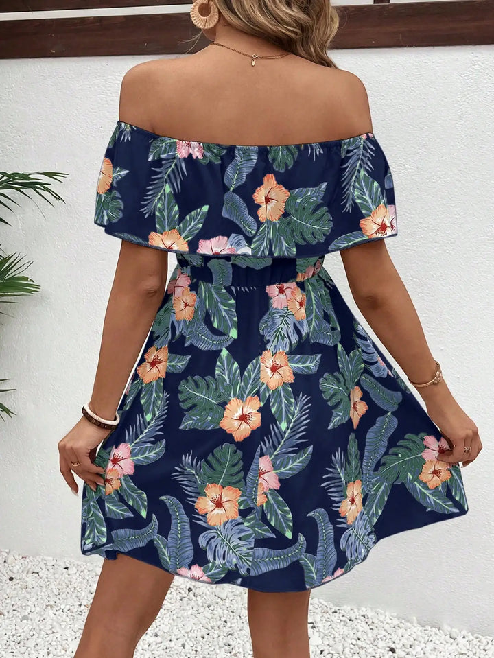 Dania Ruffle Print Midi Dress