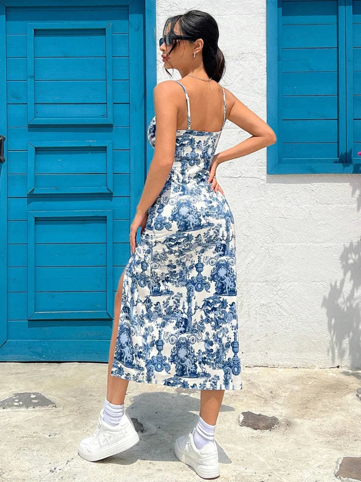 Danica Strapless High-Slit Maxi Dress
