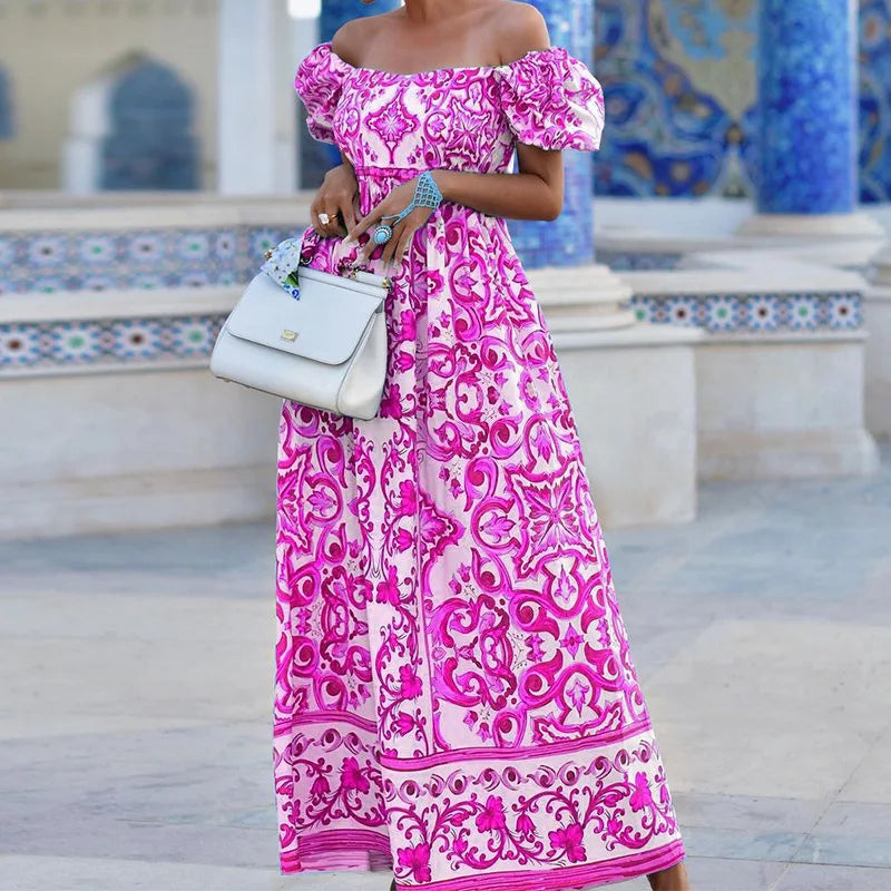 Solmera Summer Off-Shoulder Maxi Dress