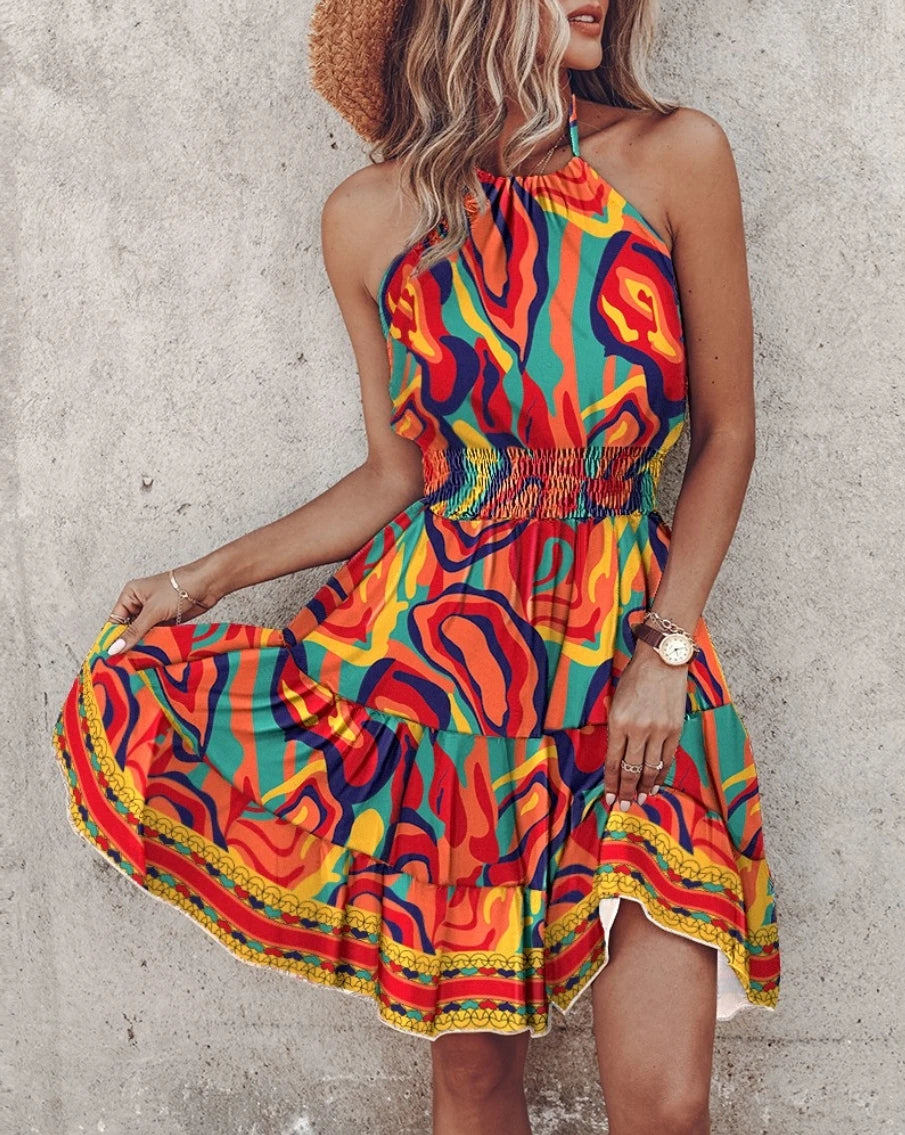 Liliane Pleated Floral Midi Dress