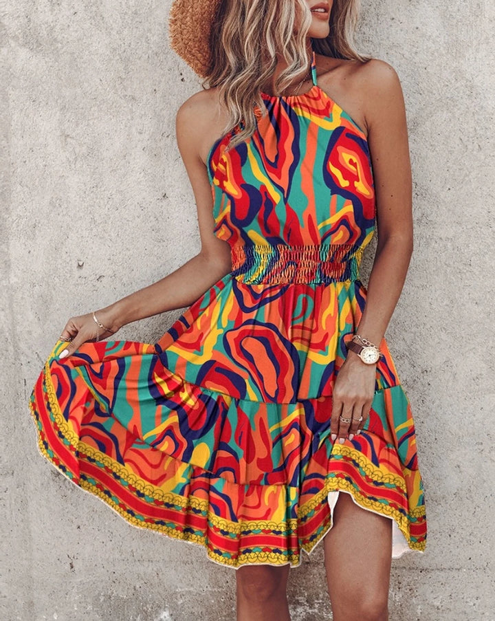 Liliane Pleated Floral Midi Dress