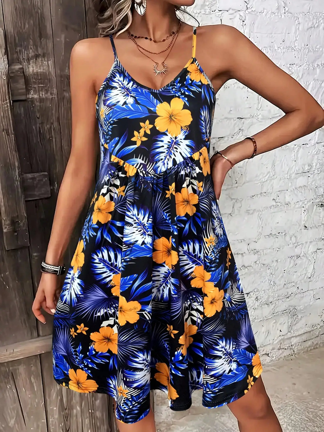 Mireya Boho Spaghetti Strap Dress