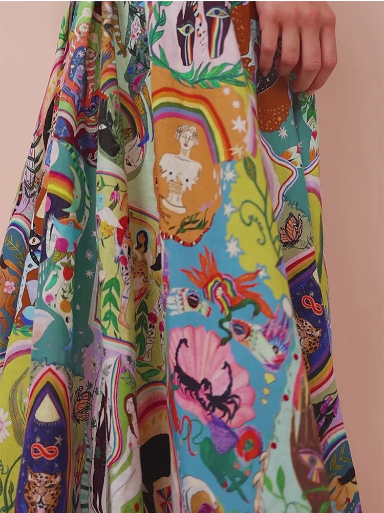 Solara Printed Long Dress