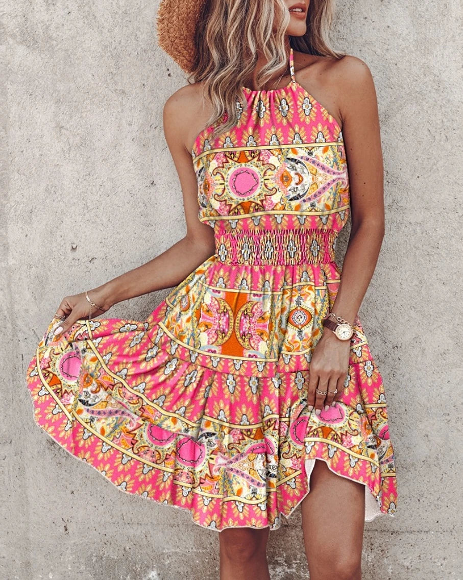 Liliane Pleated Floral Midi Dress