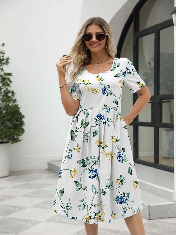 The Callista Printed Zip Dress
