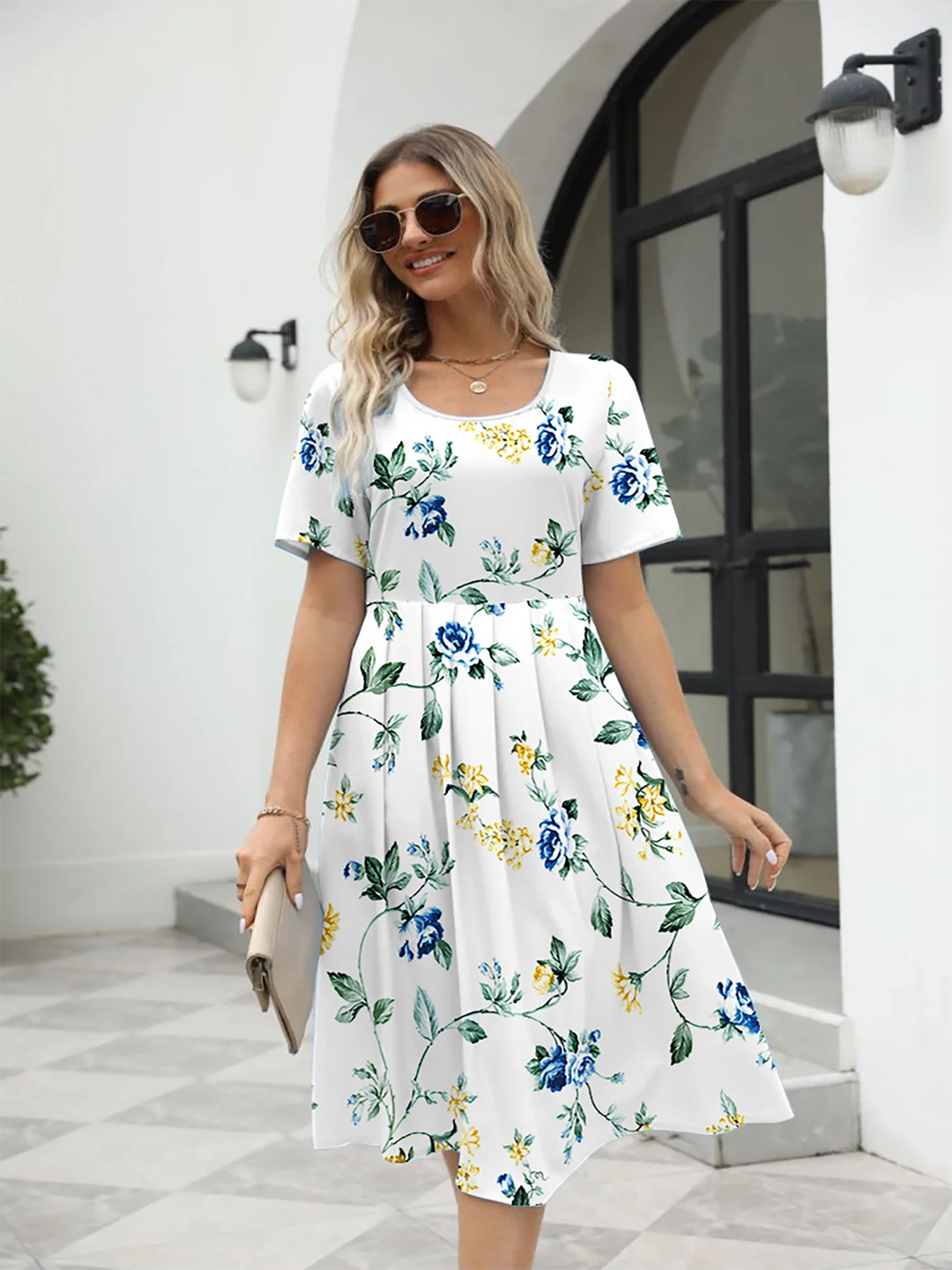 The Callista Printed Zip Dress