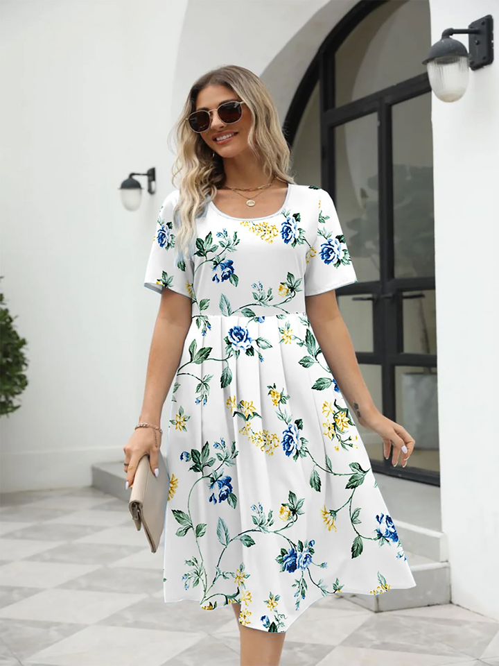 The Callista Printed Zip Dress