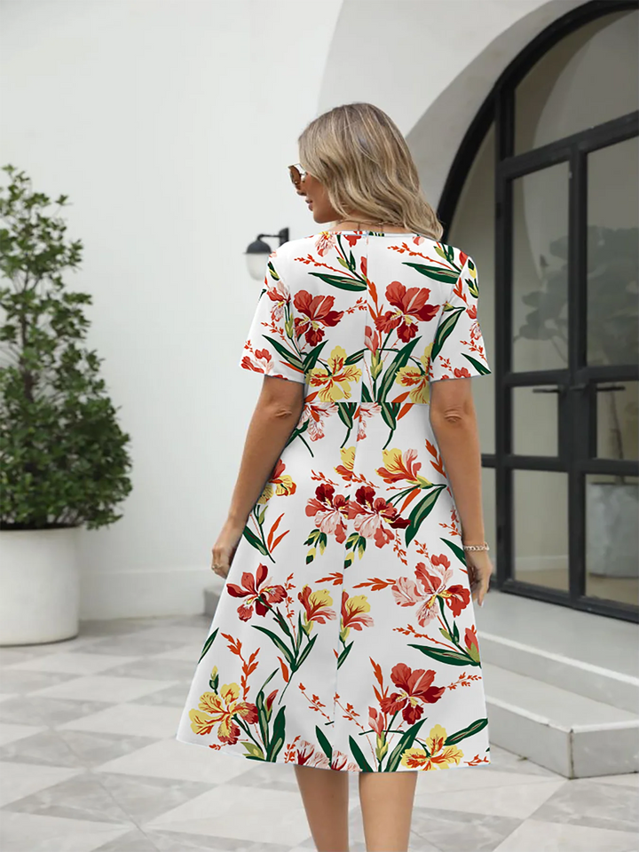 The Callista Printed Zip Dress