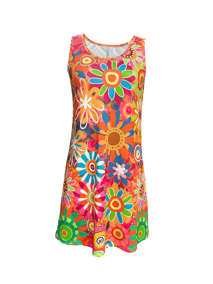Noelia Vibrant Floral Sleeveless Dress