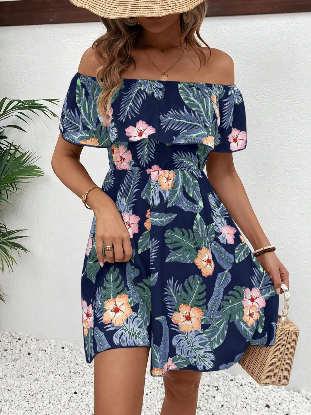Dania Ruffle Print Midi Dress