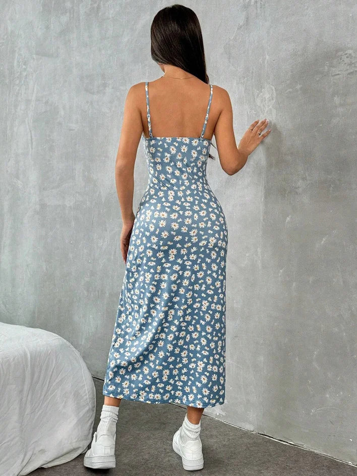 Danica Strapless High-Slit Maxi Dress