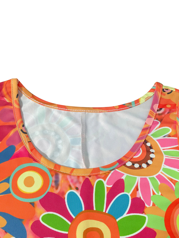 Noelia Vibrant Floral Sleeveless Dress