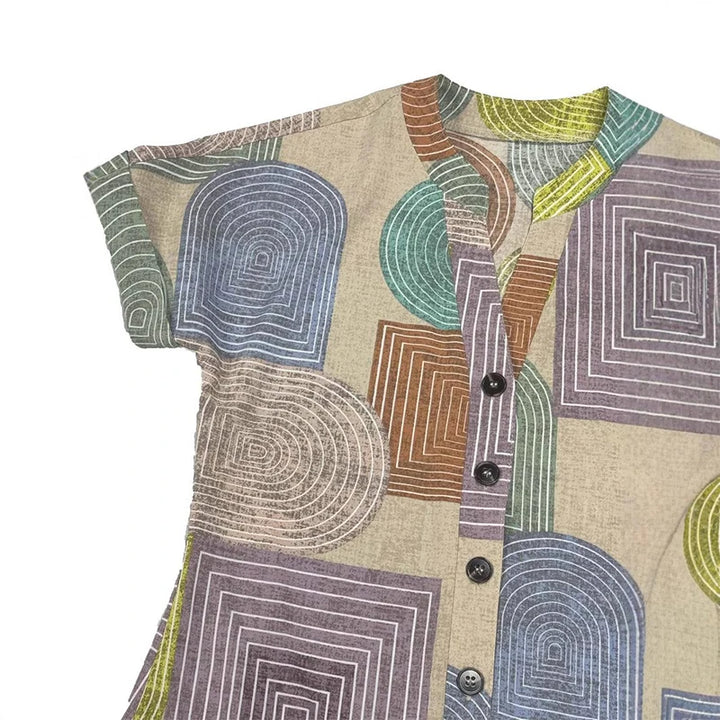 Danira Button-Up V-Neck Dress