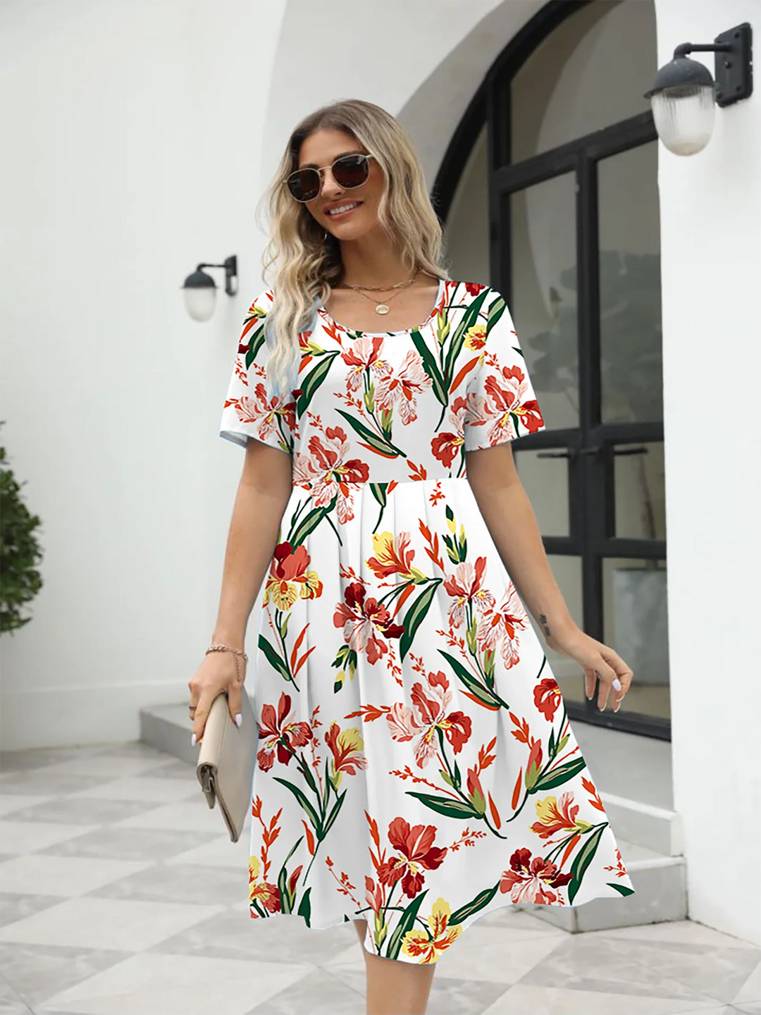 The Callista Printed Zip Dress