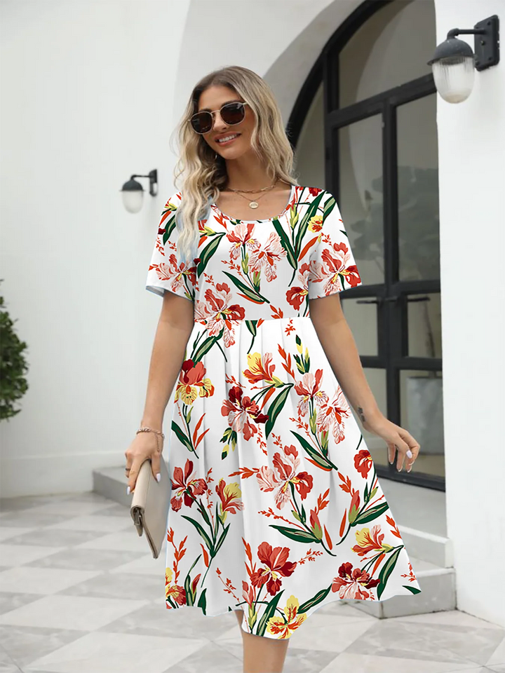 The Callista Printed Zip Dress