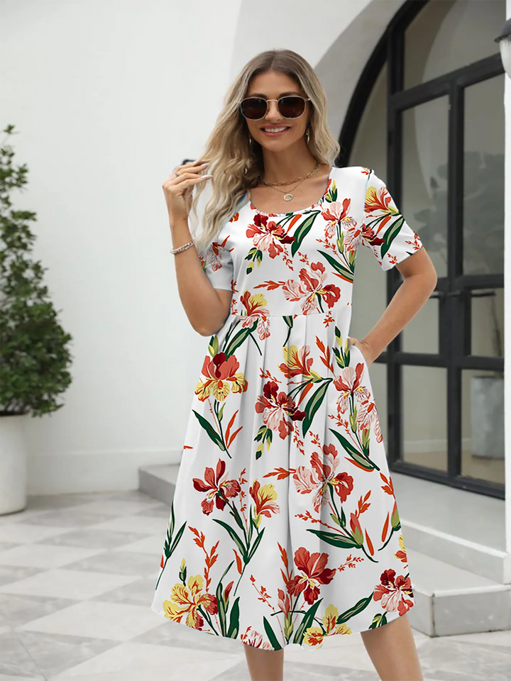The Callista Printed Zip Dress