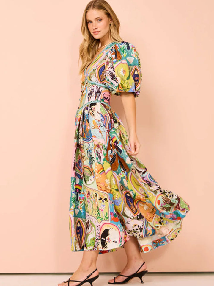 Solara Printed Long Dress