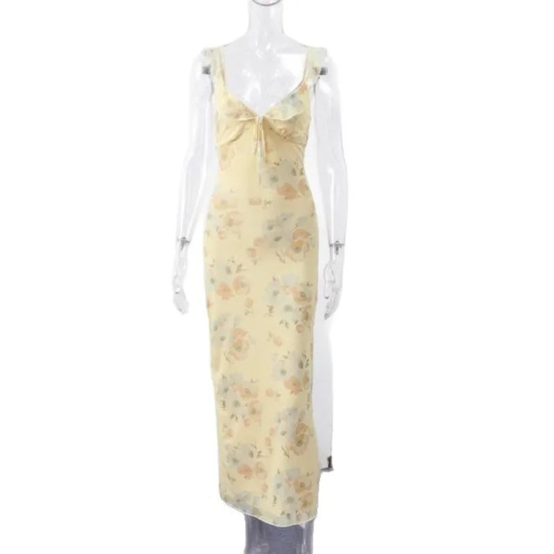 Elira Backless Floral Vacation Dress