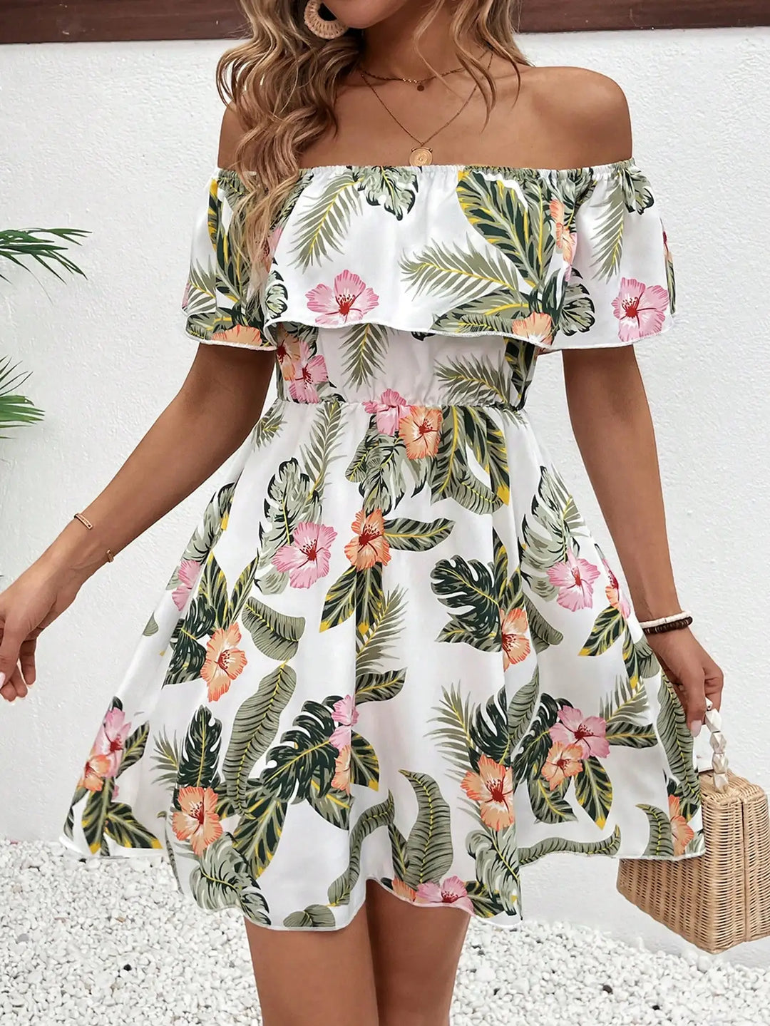 Dania Ruffle Print Midi Dress
