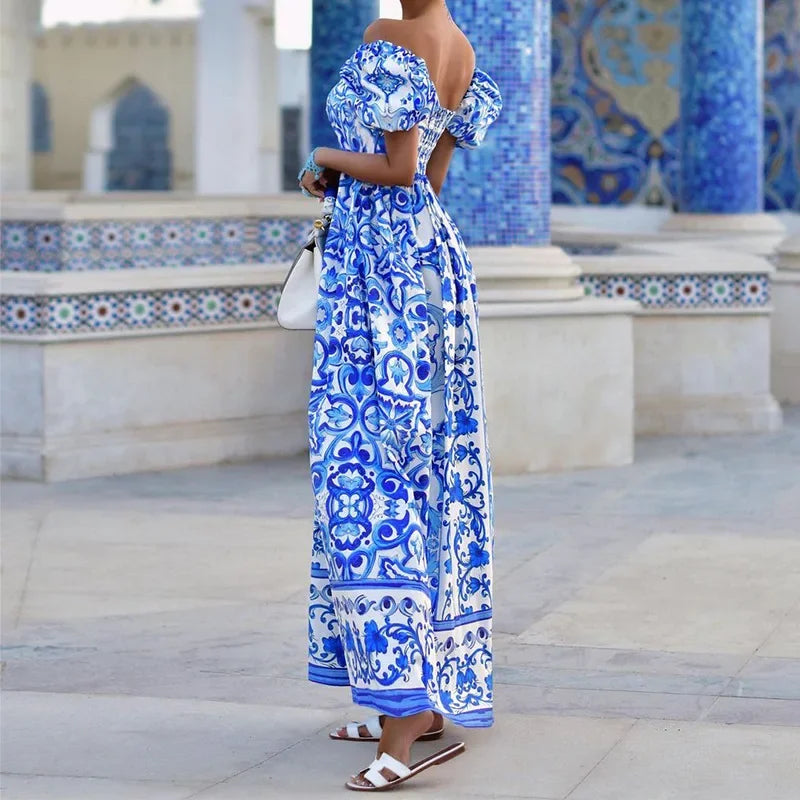 Solmera Summer Off-Shoulder Maxi Dress