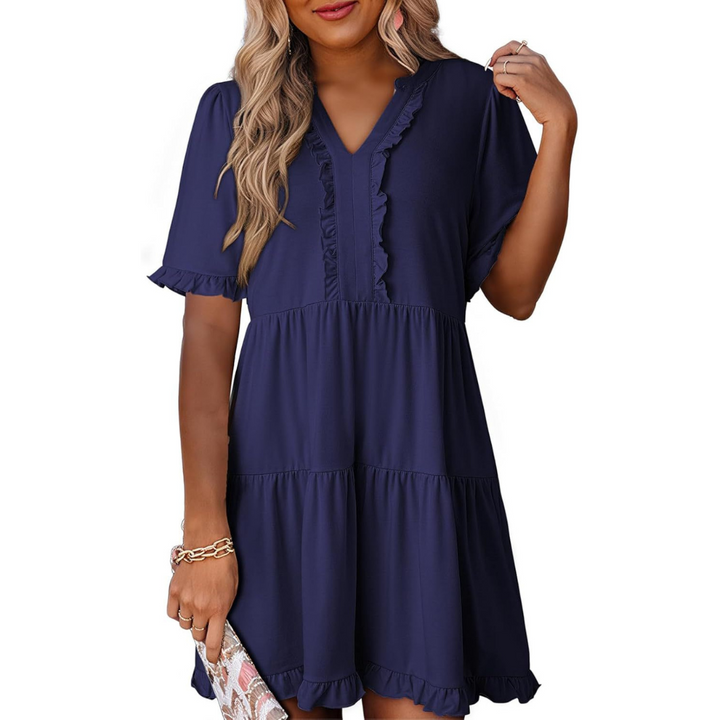 Arden Relaxed V-Neck Short Dress