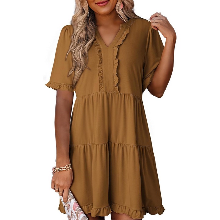 Arden Relaxed V-Neck Short Dress