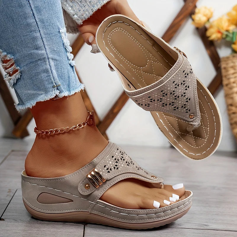 Almira Elegant Comfort Wedge Sandals