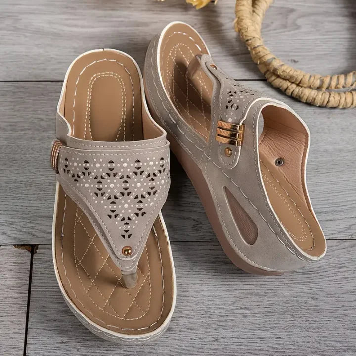 Almira Elegant Comfort Wedge Sandals